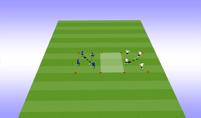 Football/Soccer Session Plan Drill (Colour): Pass Move 1