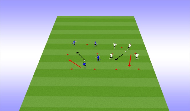 Football/Soccer Session Plan Drill (Colour): Pass Move 2