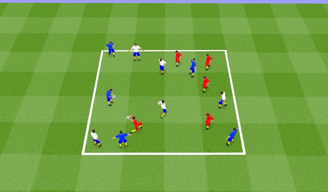 Football/Soccer Session Plan Drill (Colour):  Ball Tag