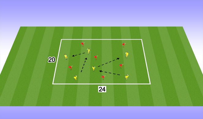 Football/Soccer Session Plan Drill (Colour): Warm Up