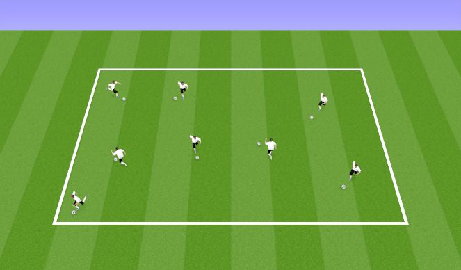 Football/Soccer Session Plan Drill (Colour): Ball Mastery