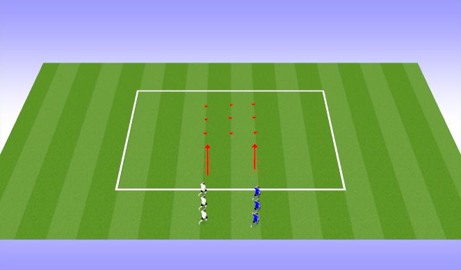 Football/Soccer Session Plan Drill (Colour): Tic Tac Toe