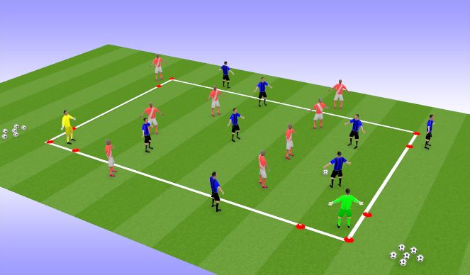 Football/Soccer Session Plan Drill (Colour): Animation