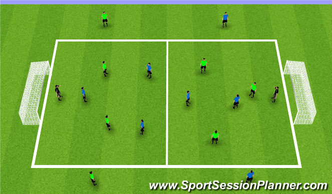 Football/Soccer Session Plan Drill (Colour): Drill