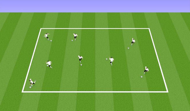 Football/Soccer Session Plan Drill (Colour): Ball Mastery