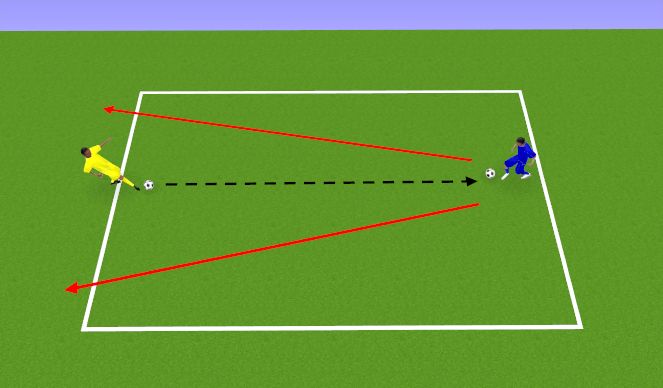 Football/Soccer Session Plan Drill (Colour): Line zone