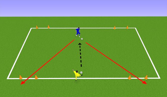 Football/Soccer Session Plan Drill (Colour):  Gates zone: end to end