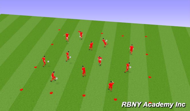 Football/Soccer Session Plan Drill (Colour): Juggling Warm-Up