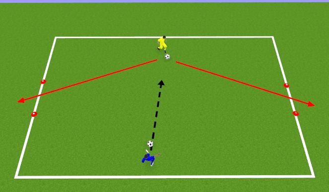 Football/Soccer Session Plan Drill (Colour): Gates zone: Side to side