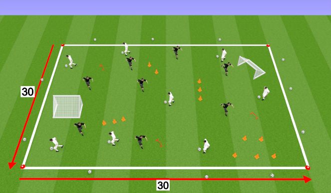 Football/Soccer Session Plan Drill (Colour): Warm up