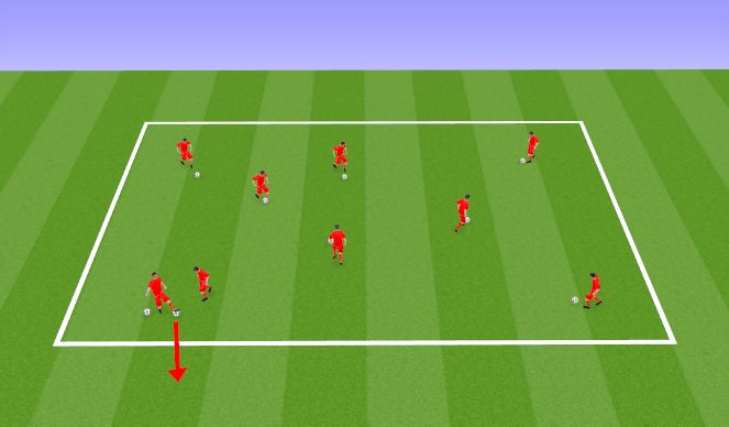 Football/Soccer Session Plan Drill (Colour): Technical/Skill 