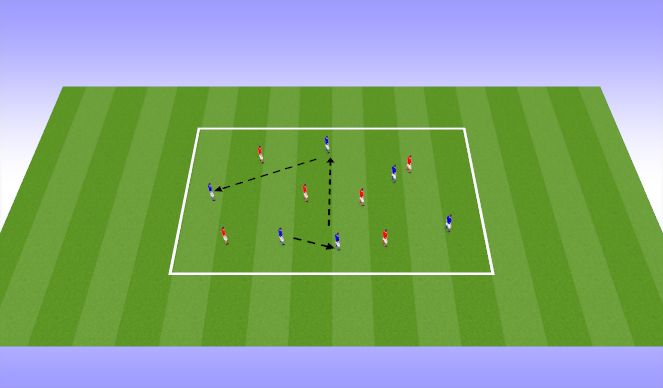 Football/Soccer Session Plan Drill (Colour): Warm up II
