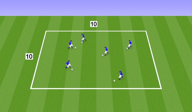 Football/Soccer Session Plan Drill (Colour): Arrival Activity & Warm Up