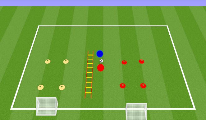 Football/Soccer Session Plan Drill (Colour): Footwork & passing