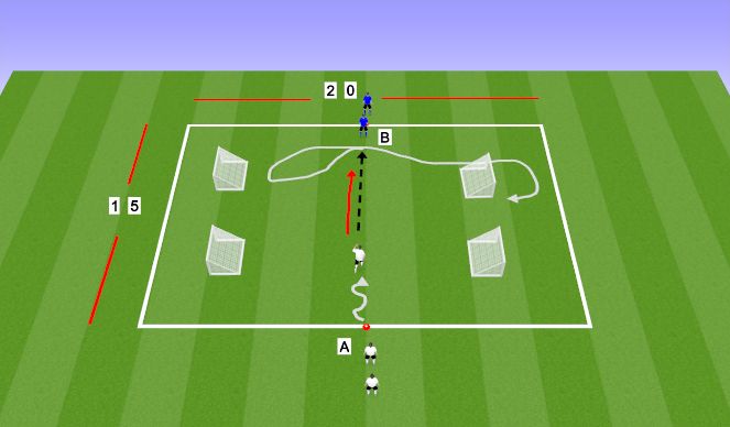 Football/Soccer Session Plan Drill (Colour): 1v1 or Technical Work