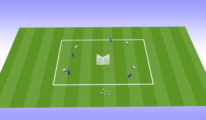 Football/Soccer Session Plan Drill (Colour): SSG 12s