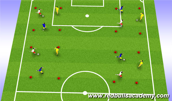 Football/Soccer Session Plan Drill (Colour): Warm Up
