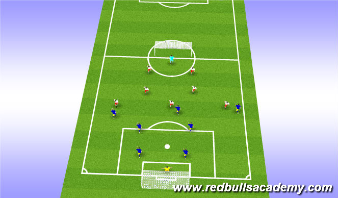 Football/Soccer Session Plan Drill (Colour): 8v8