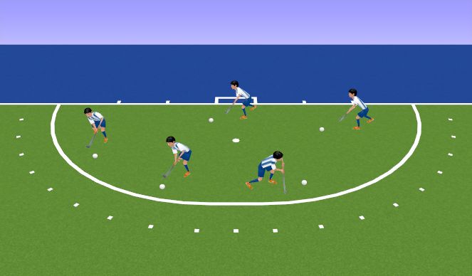 Hockey Session Plan Drill (Colour): Me and My Ball