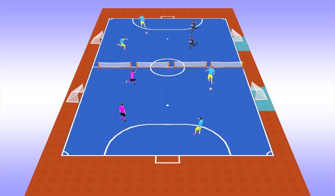 Futsal Session Plan Drill (Colour): Activation - Pick-Up