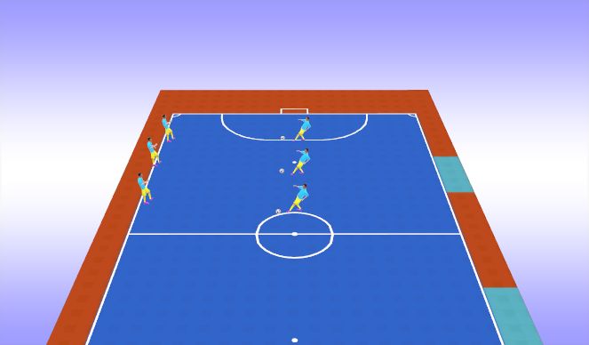 Futsal Session Plan Drill (Colour): iSkills - Passing Pairs