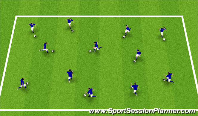Football/Soccer Session Plan Drill (Colour): 1000 touch challenge