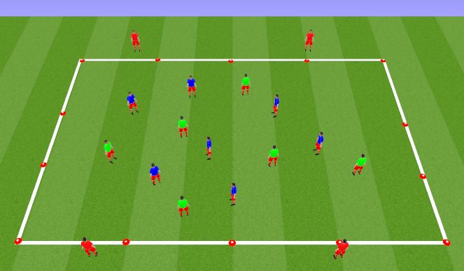 Football/Soccer Session Plan Drill (Colour): Tactical 1