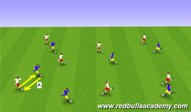 Football/Soccer Session Plan Drill (Colour): Warm up