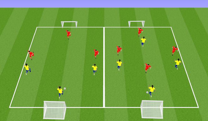 Football/Soccer Session Plan Drill (Colour): Small Sided Games