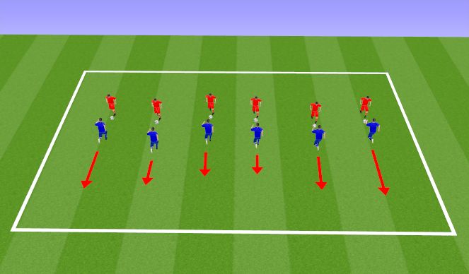 Football/Soccer Session Plan Drill (Colour): Dribbling technical1