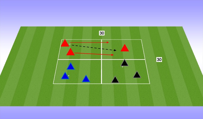 Football/Soccer Session Plan Drill (Colour): Technical - Support Play