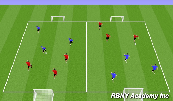 Football/Soccer Session Plan Drill (Colour): Arrival Game