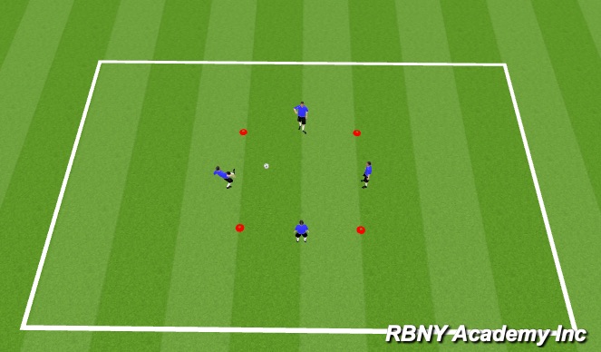 Football/Soccer Session Plan Drill (Colour): WARM UP
