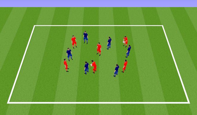 Football/Soccer Session Plan Drill (Colour): Expanding Keep Away