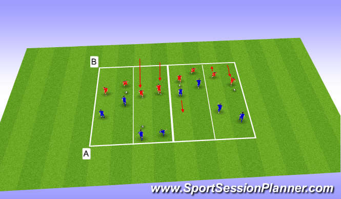Football/Soccer Session Plan Drill (Colour): Skill