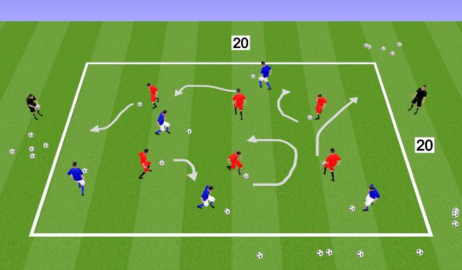Football/Soccer Session Plan Drill (Colour): Arrival Activity
