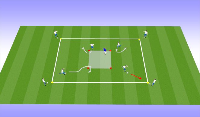 Football/Soccer Session Plan Drill (Colour): Technical Repetition: RWTB