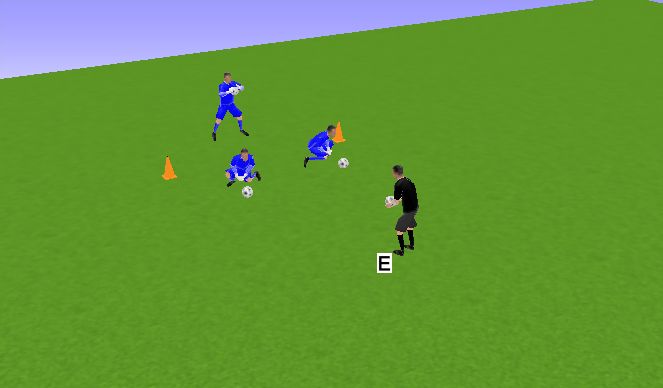 Football/Soccer Session Plan Drill (Colour): BLOCAJE FRONTAL MEDIO + RASO