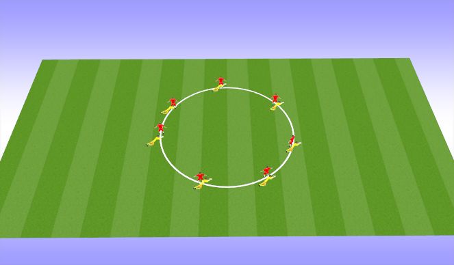 Football/Soccer Session Plan Drill (Colour): Activity 1 - FMS Warm up