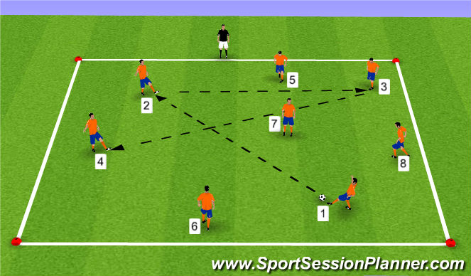 Football/Soccer Session Plan Drill (Colour): Warm-up