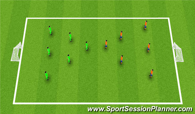 Football/Soccer Session Plan Drill (Colour): Match Game