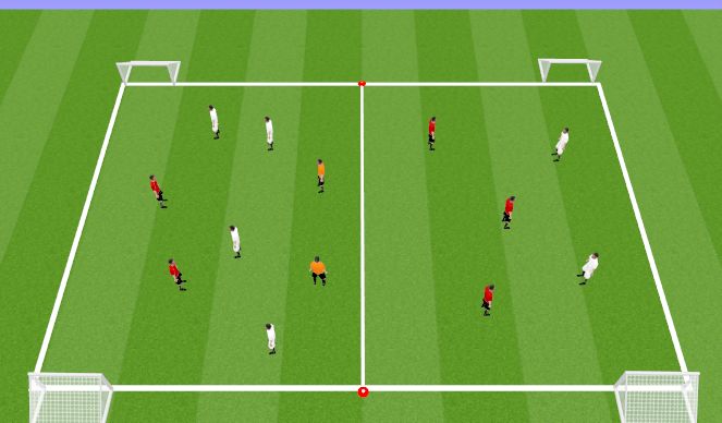 Football/Soccer Session Plan Drill (Colour): Condition Game 3