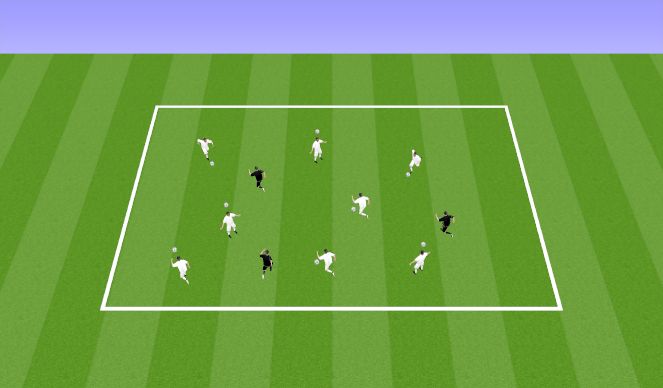 Football/Soccer Session Plan Drill (Colour): Stuck in the Mud