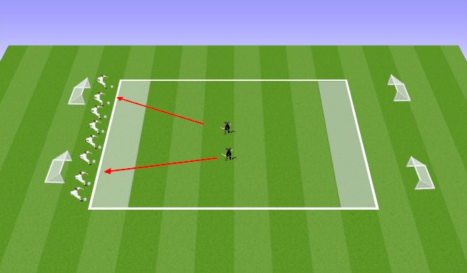 Football/Soccer Session Plan Drill (Colour): Gladiators