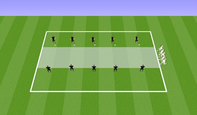 Football/Soccer Session Plan Drill (Colour): Space Invaders