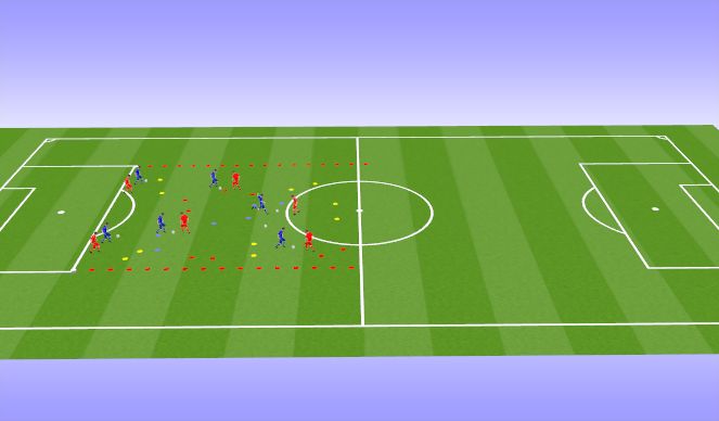 Football/Soccer Session Plan Drill (Colour): Dribbling Skill Game1 - Phase1