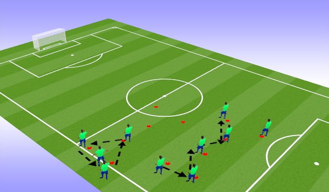 Football/Soccer Session Plan Drill (Colour): Passing