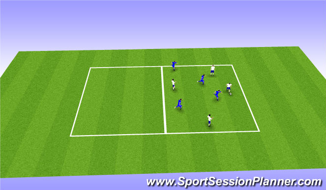 Football/Soccer Session Plan Drill (Colour): 4v4 Games