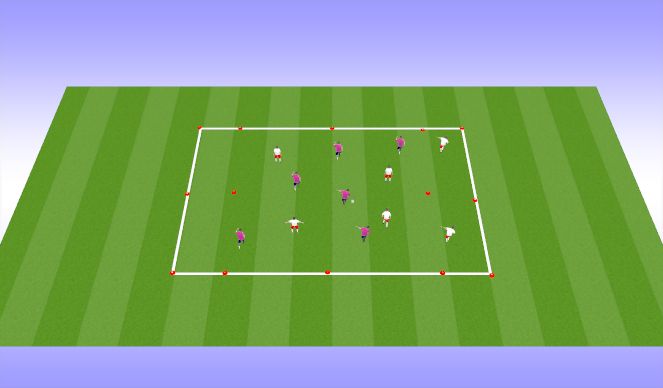 Football/Soccer Session Plan Drill (Colour): Warmup-Handball