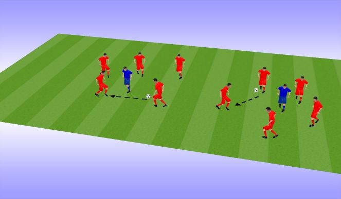 Football/Soccer Session Plan Drill (Colour): Rondo